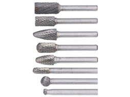 Conjunto de 8 Brocas Rotativas de Corte Duplo Yg8 em Liga de Alumínio para Retificação de Matrizes em Engenharia