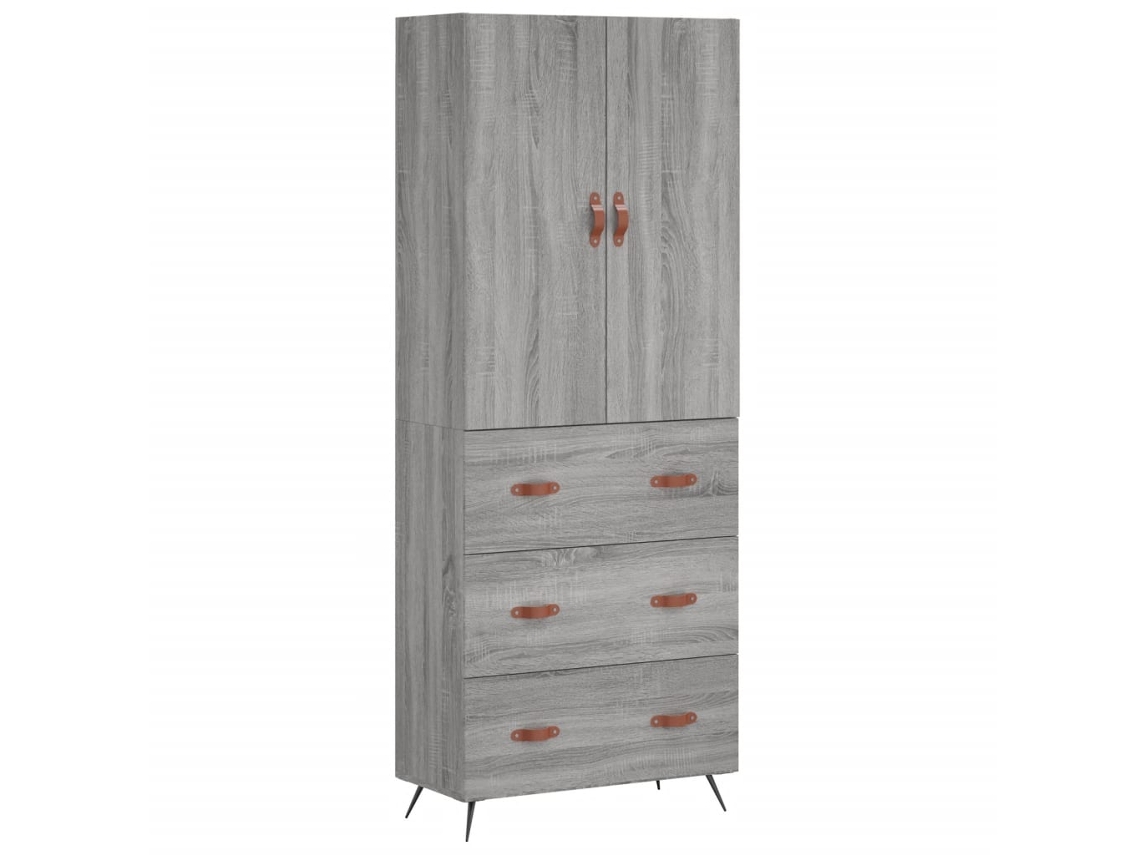 Guarda-roupa alto em madeira Sonoma Cinza, exclusivo da Maison (69,5 x 34 x 180 cm)