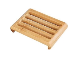 Prato De Sabonete De Bambu Puro, Artesanal, Durável E Multiuso Para Banheiro E Cozinha
