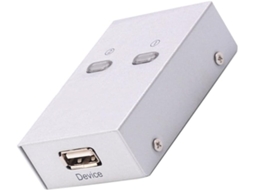 Interruptor Automático Usb 2.0 Prateado Para Impressora