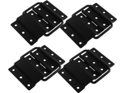 Conjunto De 4 Dobradiças Dobráveis Em Liga Metálica Para Cases Transporte E Equipamentos Palco, Com Design Que Economiza