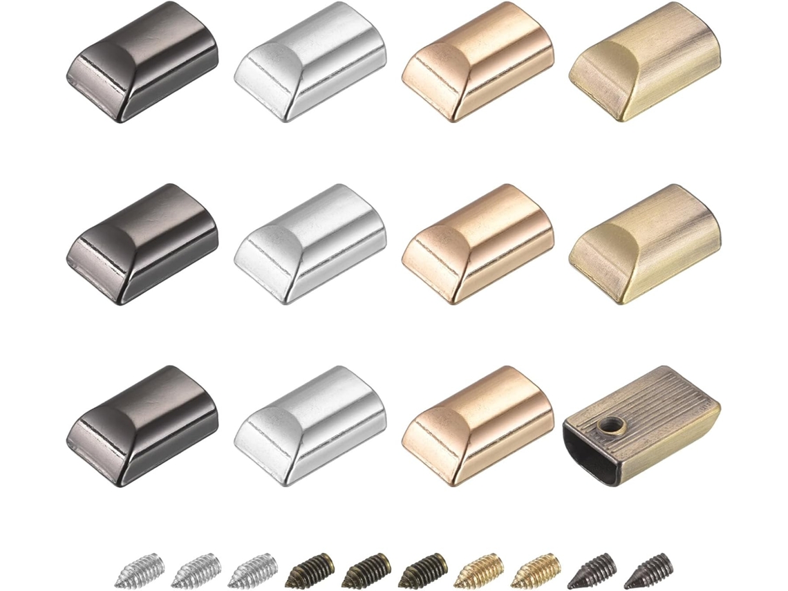 Travas de Zíper Metal, 12 Peças, 0,37" Diâmetro, com Encaixe Triangular, para Artesanato CHABERLU (9,4 Mm)
