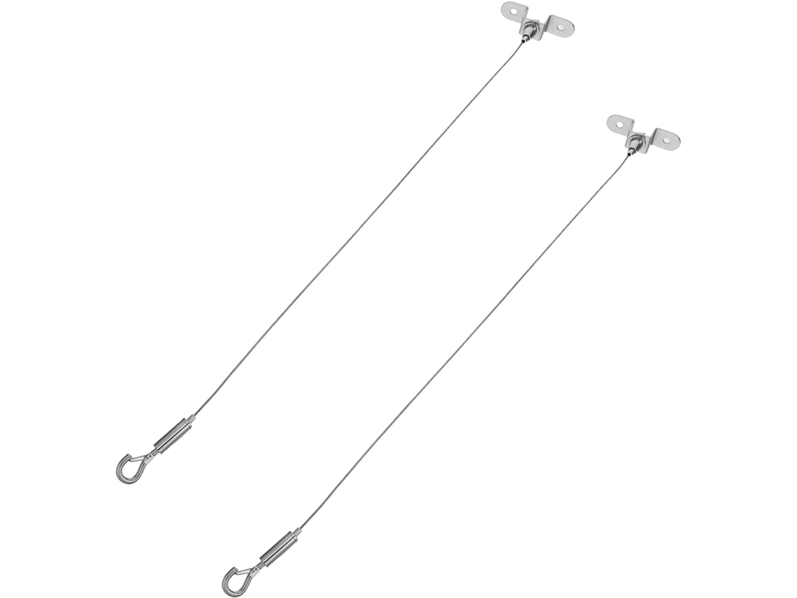 Kit Beavorty Com 2 Peças De Cabos Aço Inoxidável 0, 5m Com Ganchos Pendurar Placas E Outdoors Em Ambientes Internos