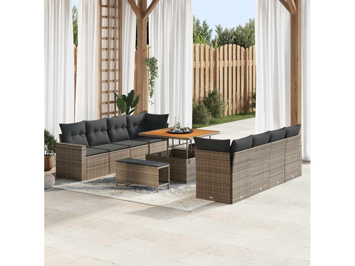 Vidaxl Conjunto De Sofá De Jardim 12 Unid. 12-número De Lugares