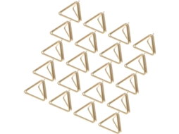 20 Clipes de Papel Triangulares Dourados, Mini Clipes de Papel de Camada Dupla para Blocos de Notas e Marcadores de Mesa, Acessórios