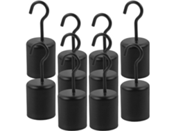 Conjunto De 10 Ganchos Teto Pretos Para Pendurar Decorações Internas E