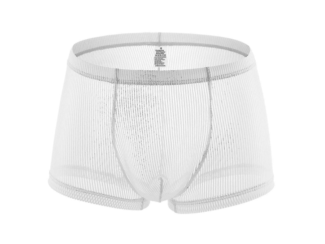 Boxer Briefs Masculinos Sexy Transparentes E Respiráveis