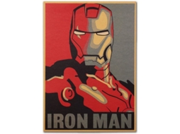 Poster De Iron Man Vintage Marvel Superhéroe 20x14 Polegadas Sem Moldura Arte De Parede Kraft Avengers Retro