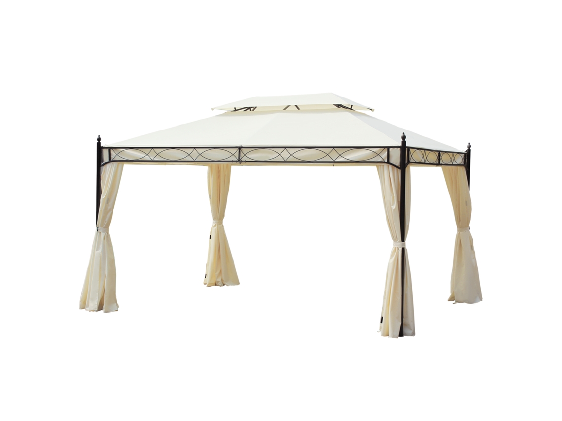 Paredes Laterais Gazebo 3x3m 2 Unidades Janela Verde Escuro