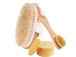 Escova Corporal Seca, Escova Facial Seca, Escovas Faciais Com Cerdas Macias, Escova De Banho Suave Para A Pele, Escovas