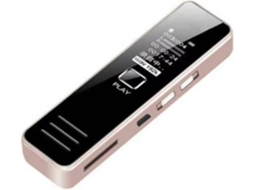 Lurelia Gravador De Voz Digital Com Redução De Ruído, Reprodução Mp3, Recarregável Para Reuniões, Aulas, Entrevistas - Rosa Ouro