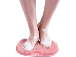 Massageador De Pés Para Chuveiro Com Ventosa, Almofada Acupressão Rosa