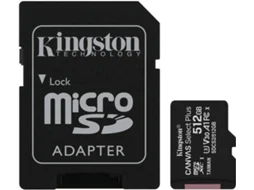 Cartão de Memória MicroSD KINGSTON SDCS2 (512 GB - 100 MB/s)