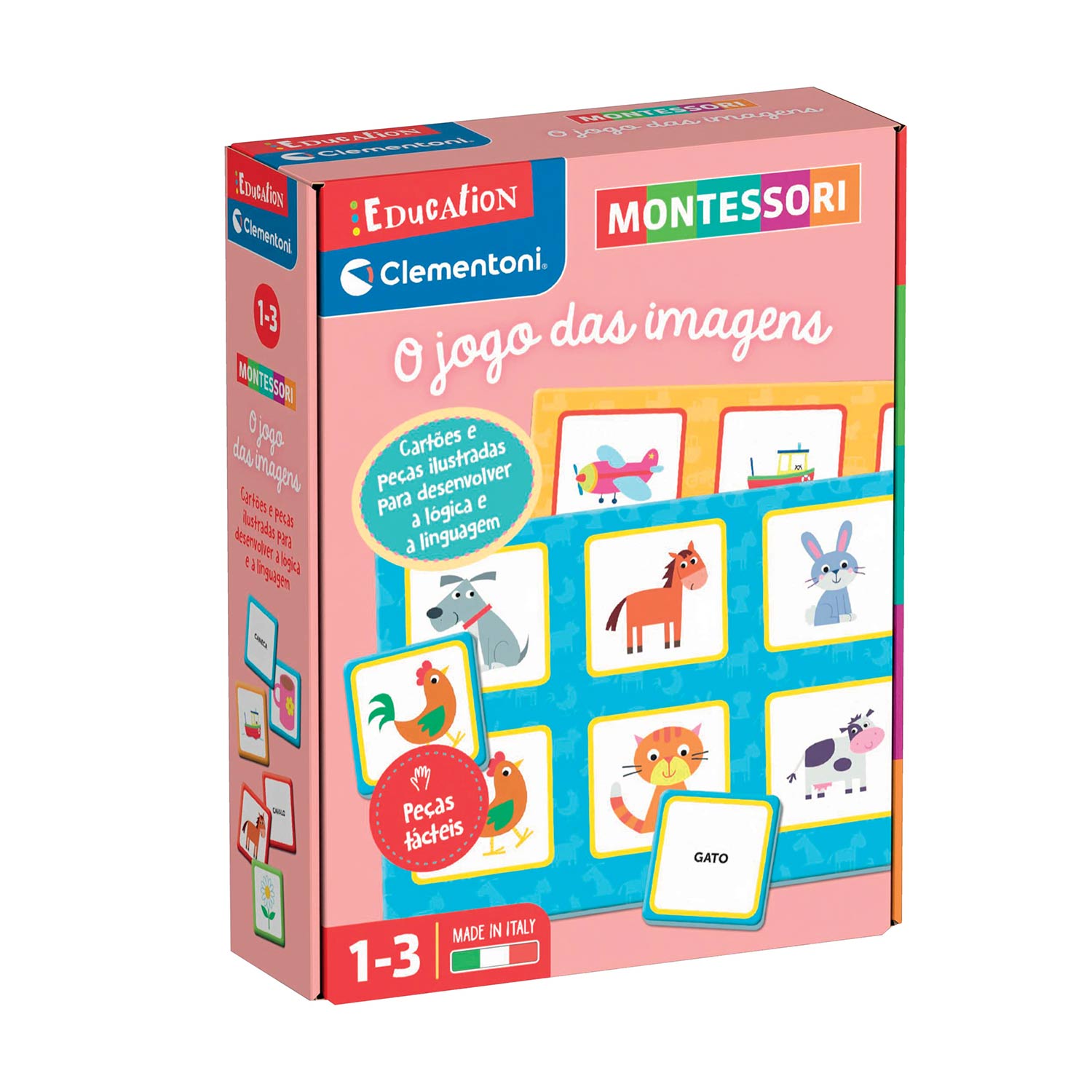 Jogo Educativo CLEMENTONI Montessori Baby - O Jogo das Imagens (Idade Mínima: 1 ano)