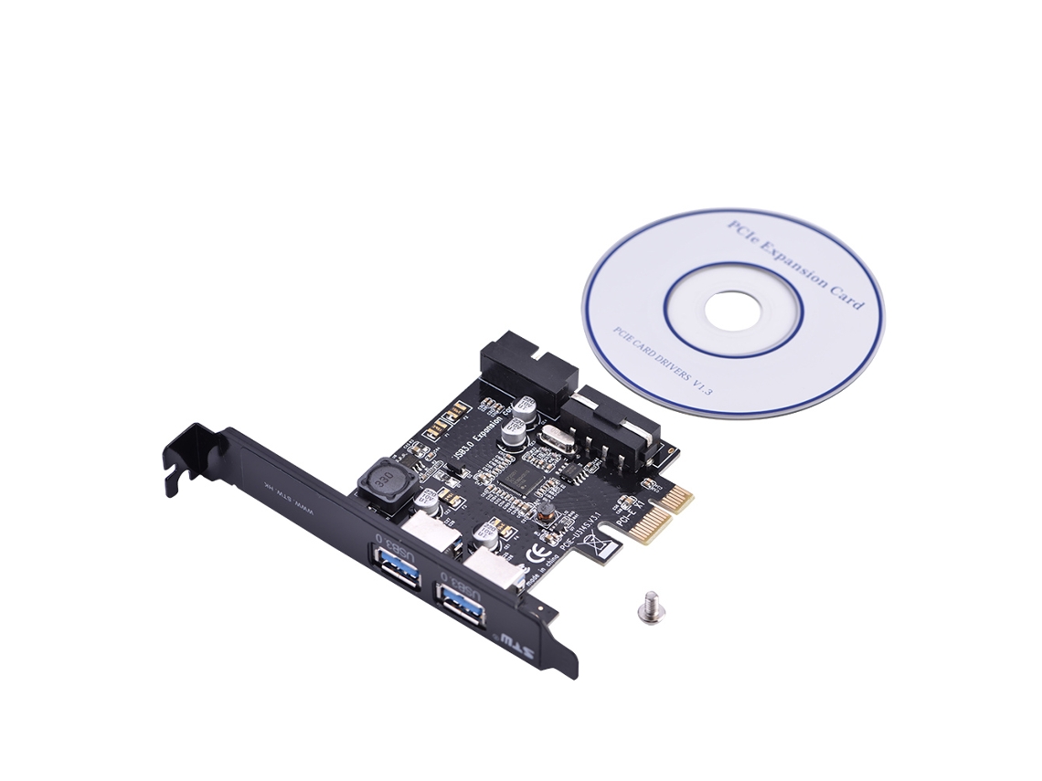 Placa De Expansão Pci-e Para Usb3.0 (expansão De 2 Portas, Transferência De 5gbps)