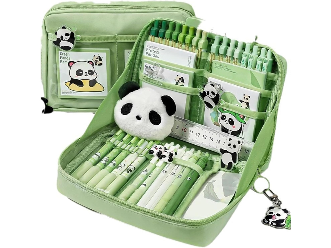 Conjunto De Material Escolar, Estojo, Estampa De Panda, Para Casa, Jardim De Infância, Estudantes, Meninas