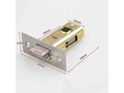 Fechadura De Embutir Tubular Com Lingueta Plana De 30 Mm, 35 Mm, 40 Mm E 45 Mm Em Aço Inoxidável Para Portas Internas, Trava De Mola Para Banheiro