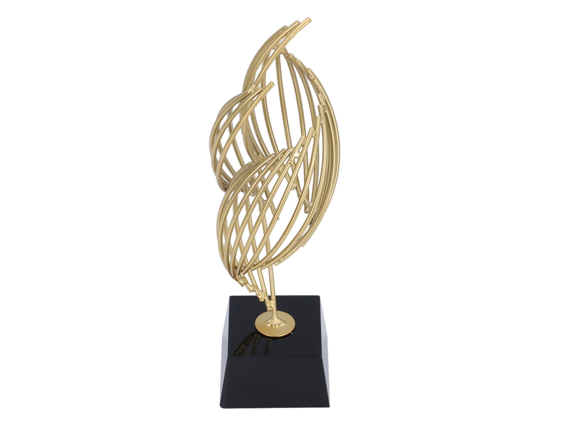 Baok - Escultura moderna abstrata em metal com base, arte decorativa de luxo para casa, estátua clássica preta, prateleira de mesa