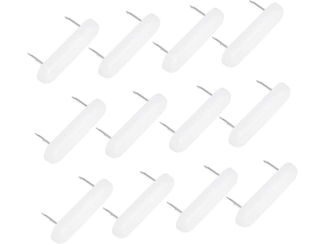 Angooily 100 Peças De Pregos Duplos Nylon Para Pés Móveis, Almofadas De Pregos Brancas Para Sofá, Mesa E Cadeira