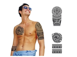 Tatuagem GUIRCA Pretas De Figuras Circulares
