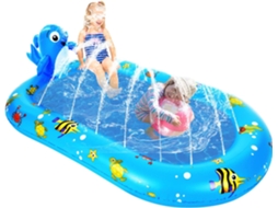 Piscina Inflável com Esguichos para Crianças, Grande, 170 X 100 Cm, Almofada em Formato de CHABERLU
