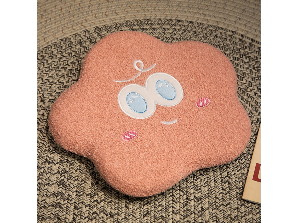 Almofada de Pelúcia Flor Sorridente Cartoon Decoração de Quarto Azul CHABERLU