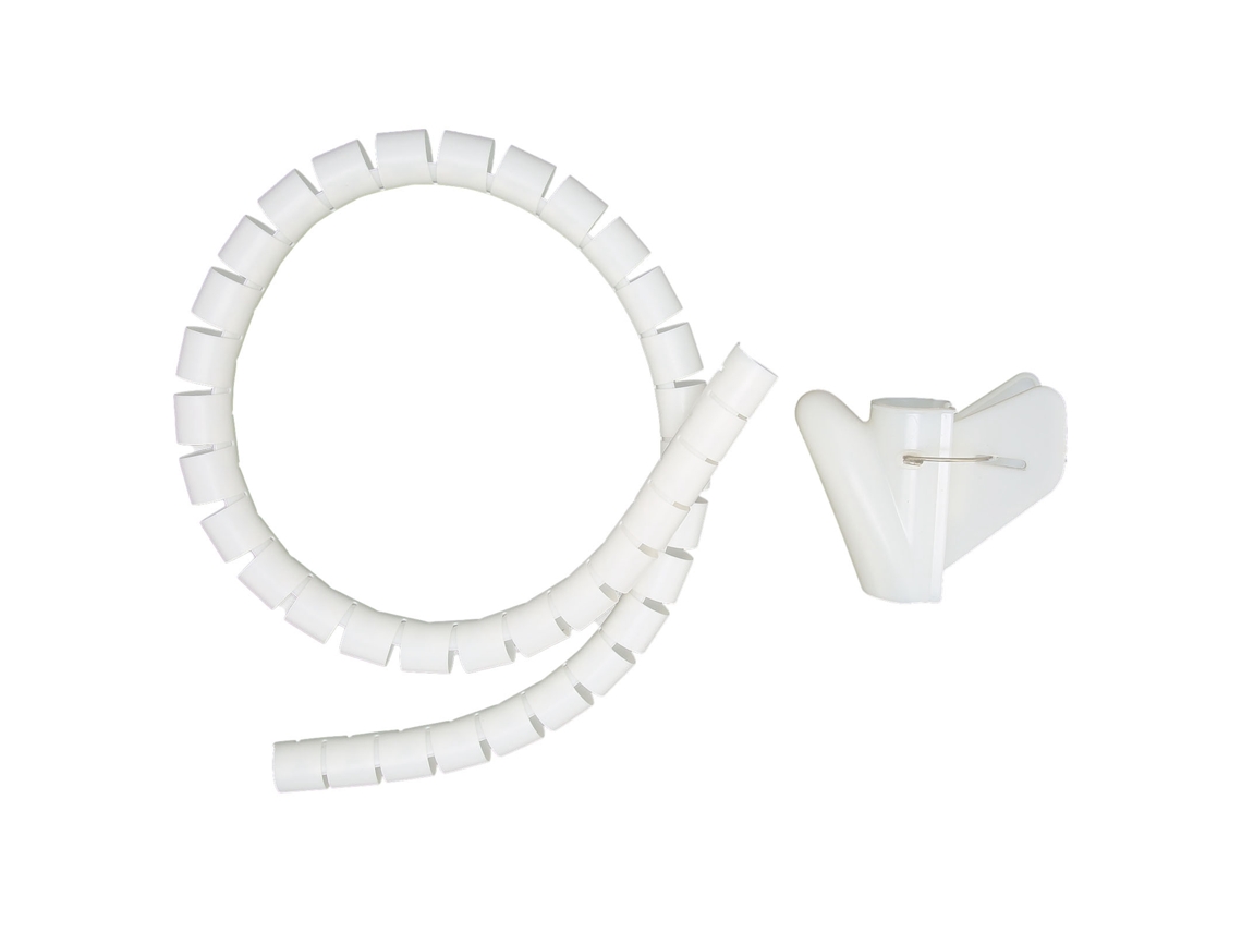 Tubo De Gerenciamento De Cabos Flexível 10m Branco Dia32mm Com Clip Para Organização Resistente