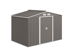 Casinha de jardim externa de 4,5 m² com painéis frontais transparentes e 2 portas de correr (260x194x200 cm) S/MARCA