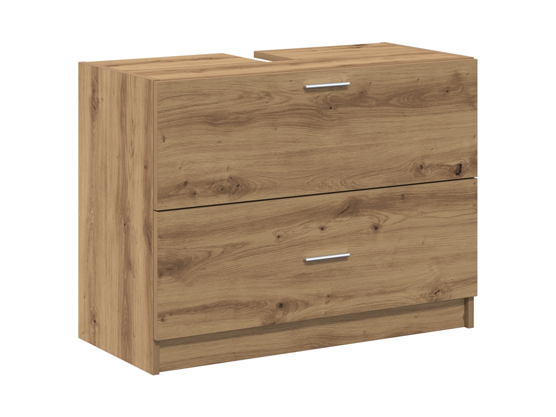 Conjunto 1 Armário De Banheiro Vidaxl Castanho Derivados De Madeira (78 X 37 X 59 Cm)