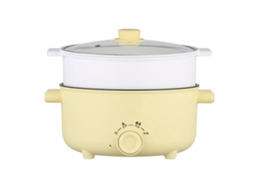 Panela elétrica de cozimento mini com aquecimento rápido e temperatura ajustável para cozinha