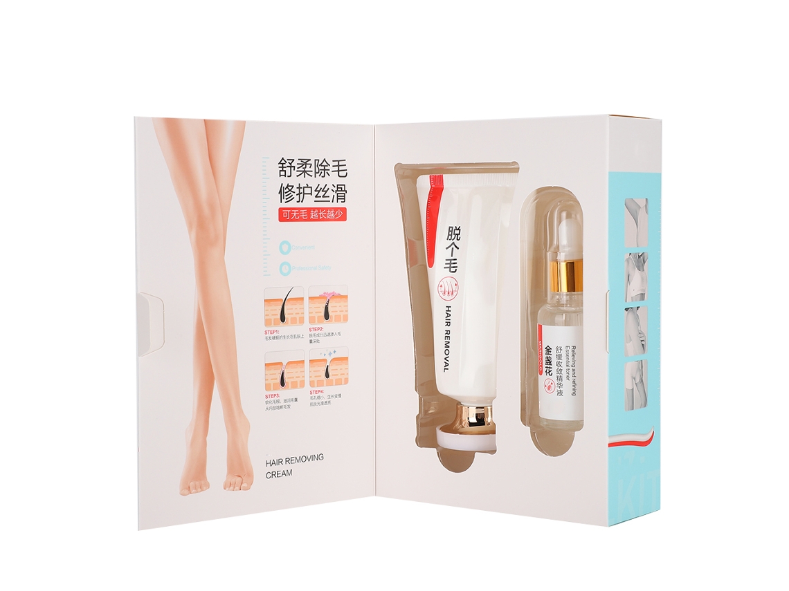 Crema Depilatoria Suave Com Sérum Reparador Hidratante Para Pele, Kit De Cuidado Corporal