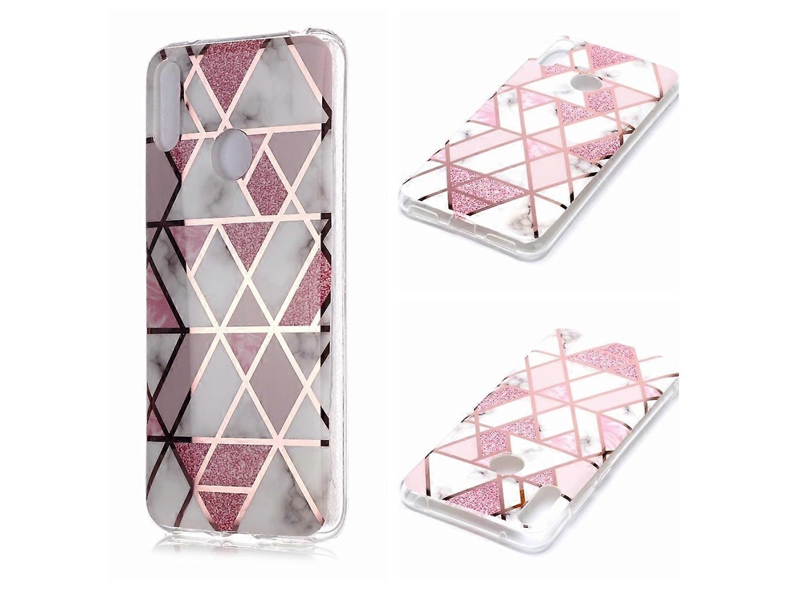 Capa Protetora Macia De Tpu Com Padrão De Mármore Para Huawei Y7 (2019)