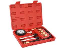 Kit de teste de pressão de cilindro automotivo para motor a gasolina com manômetro de 0 a 300 psi e estojo.
