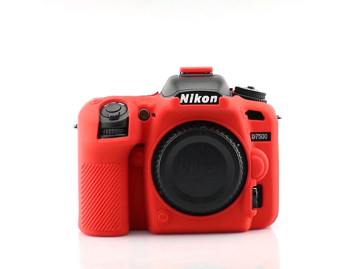 Capa para Nikon D7500 Acessórios para Capa de Silicone de Câmera CUICH (vermelha)