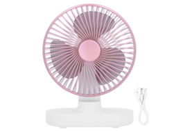 2026zentro-ventilador De Mesa Mini Automático Oscilante Usb Recarregável Silencioso Portátil Pequeno Cooler Rosa