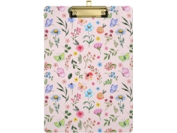 Aquarela Com Flores Botânicas, Mapas, Prancheta, Placa Rígida, Prancheta