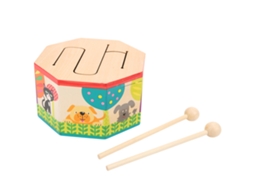Primerox brinquedo de Bateria Manual Madeira para Crianças Instrumento Musical Educativo com Baquetas