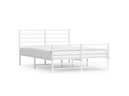 Estrutura de Cama com Cabeceira e Pés Metal Branco MAISON EXCLUSIVE 120x190 cm
