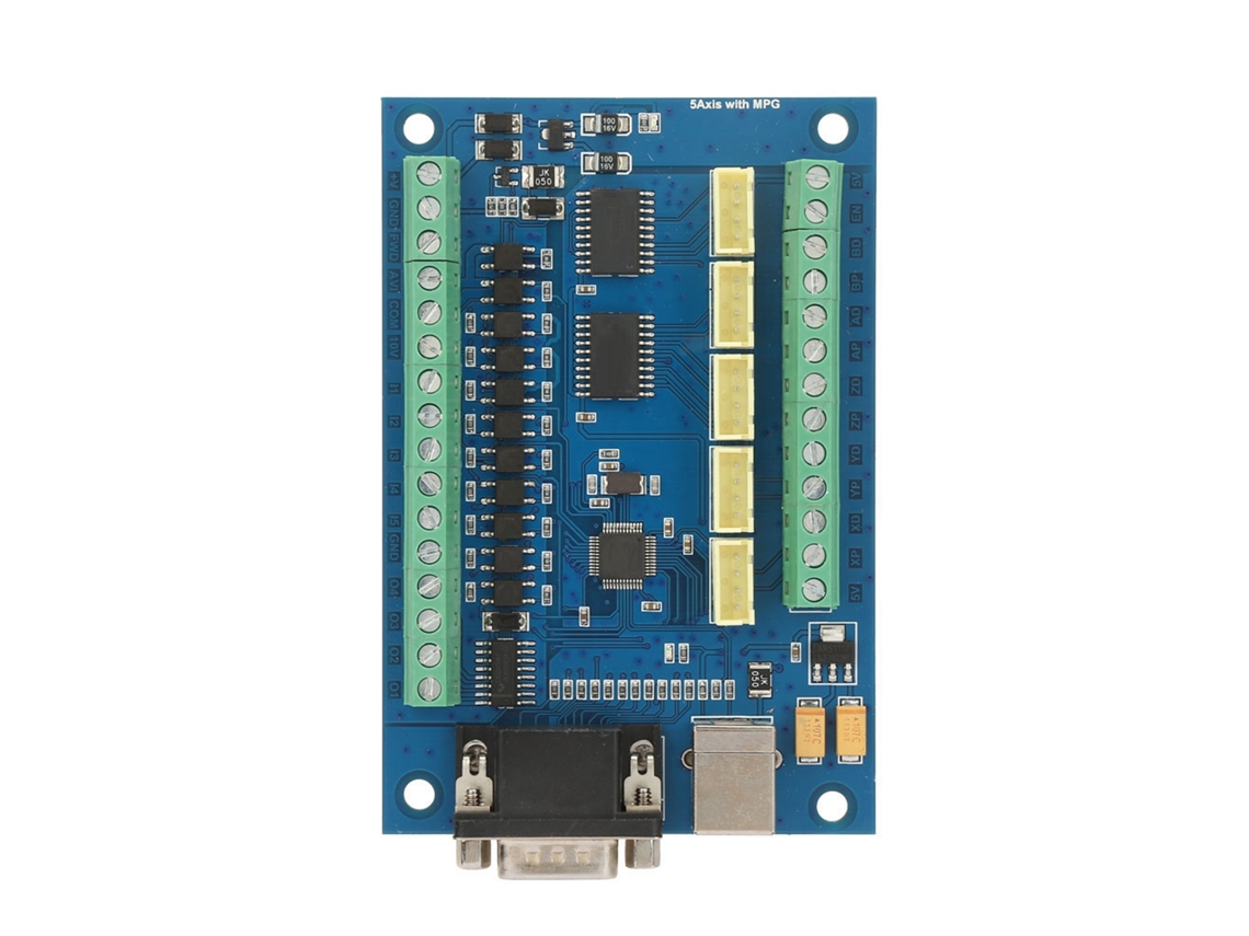 Kit de Controlo Cnc com Placa 5 Eixos Usb e 4 Drivers Tb6600