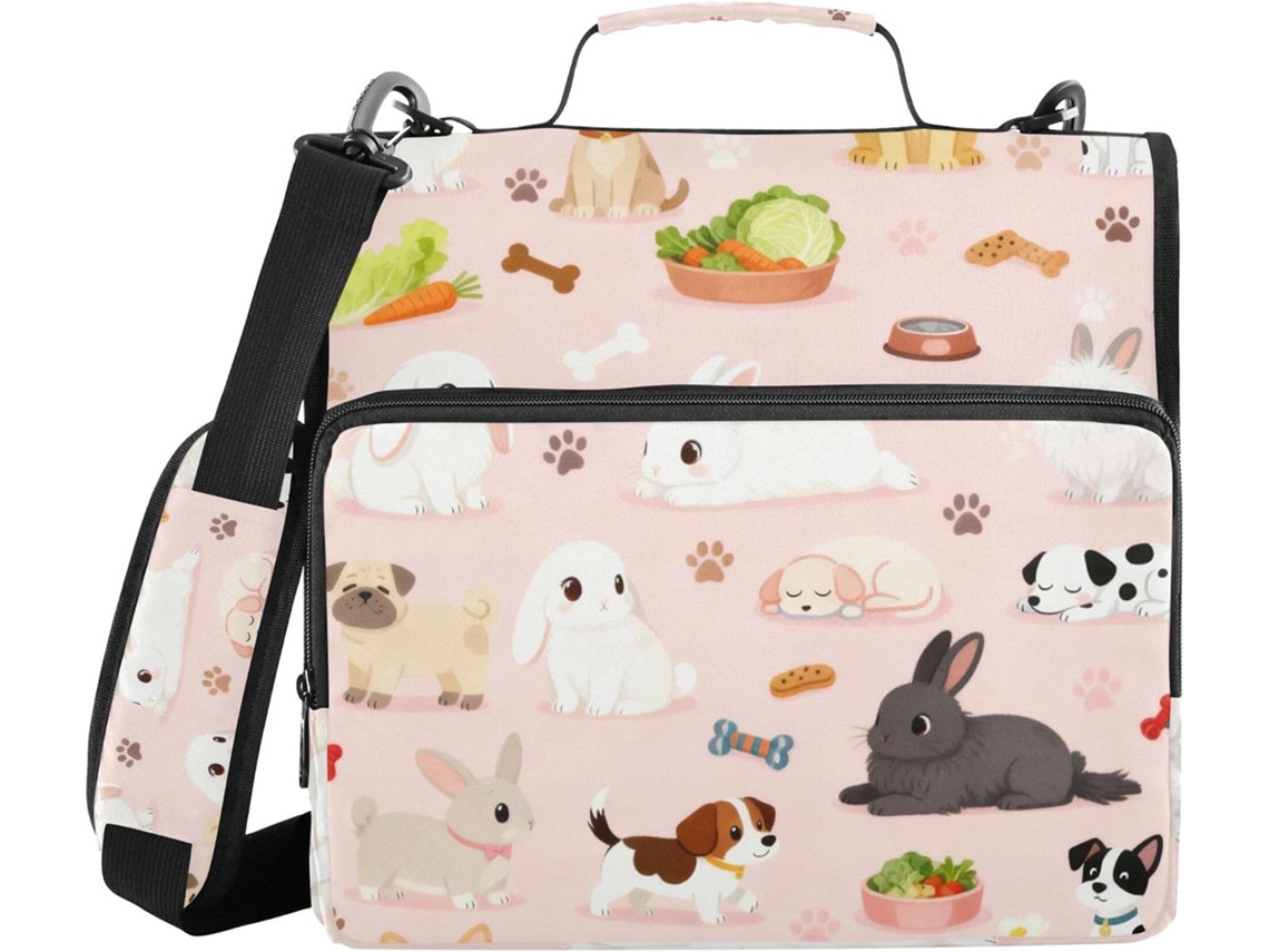 Pasta Organizadora Com Alça, À Prova D Água, 3, 8cm 1, 5 Polegadas, 3 Argolas, Bolsa De Armazenamento, Pasta
