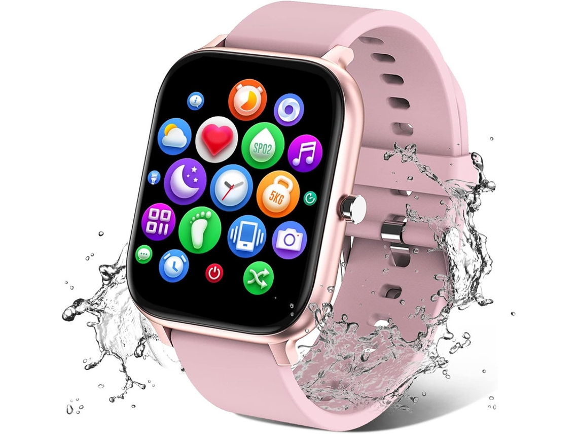 Smartwatch T45S Bluetooth Fitness Tracker Frequência Cardíaca/Som Rosa GODTVAGT