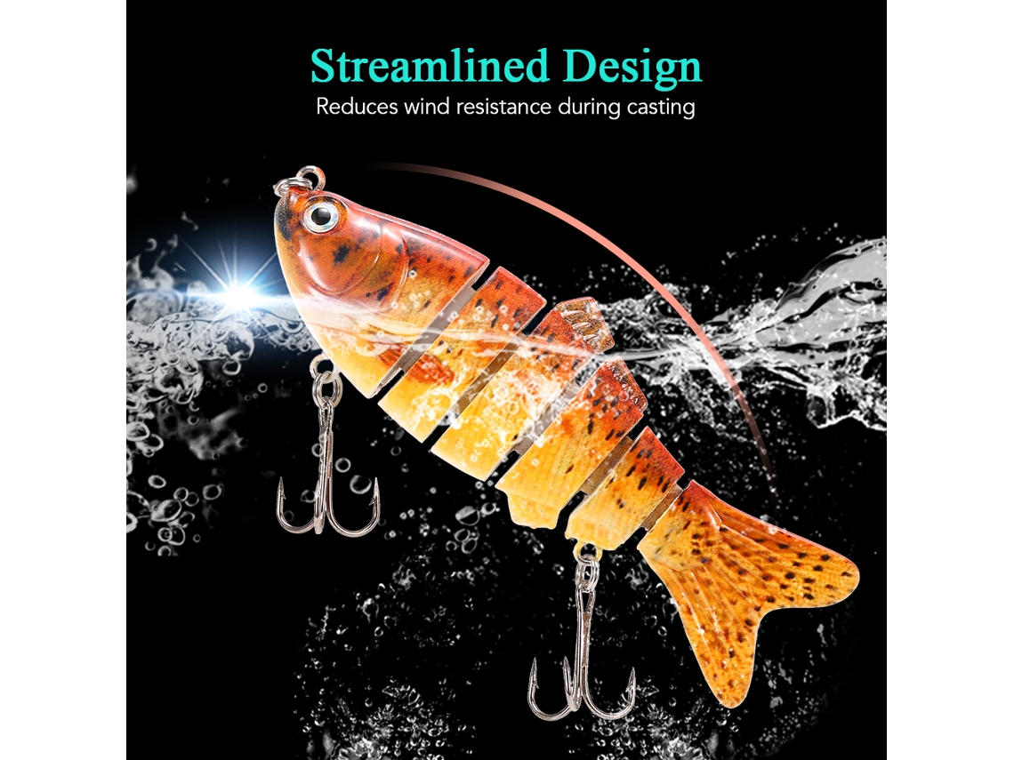 Isca de Pesca Lifelike 10cm/20g com 6 Segmentos S/MARCA