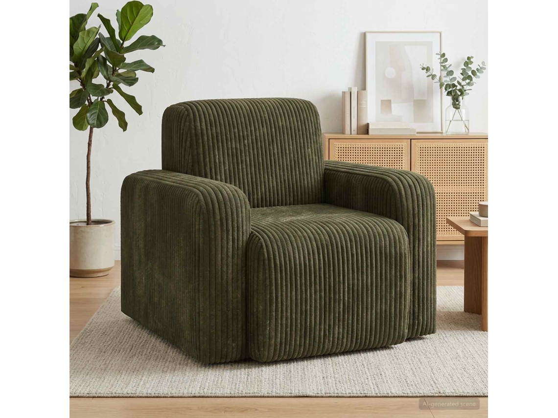 Vidaxl Poltrona Verde Cordão