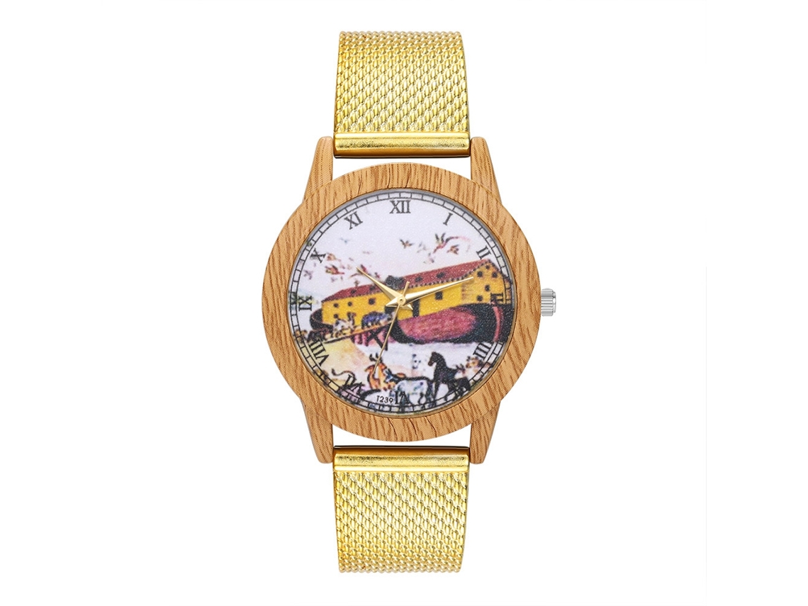 Relógio de quartzo dourado moderno com pulseira de silicone para unissex