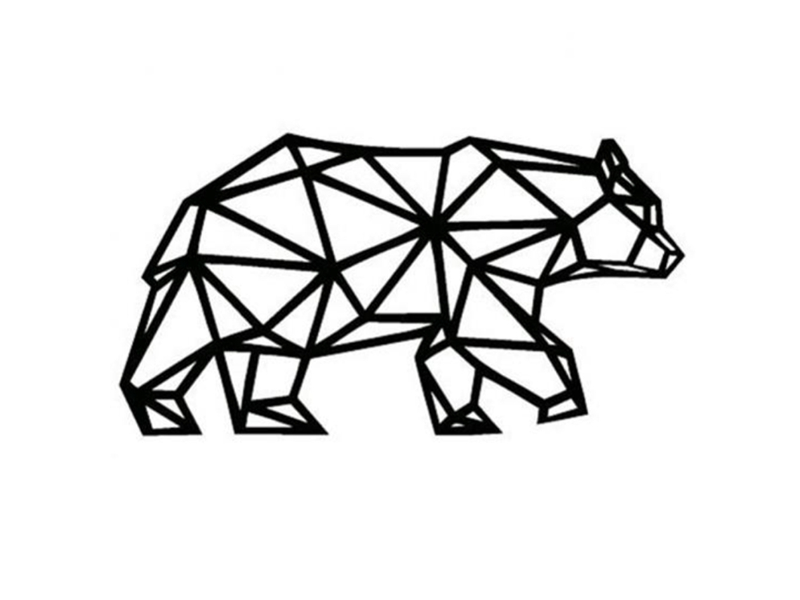 Sticker Forma Urso Polar LAXISCREED Decor Parede