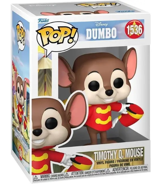 Figura FUNKO Pop! Disney: Dumbo - Timothy Q.Mouse (Possível Chase)