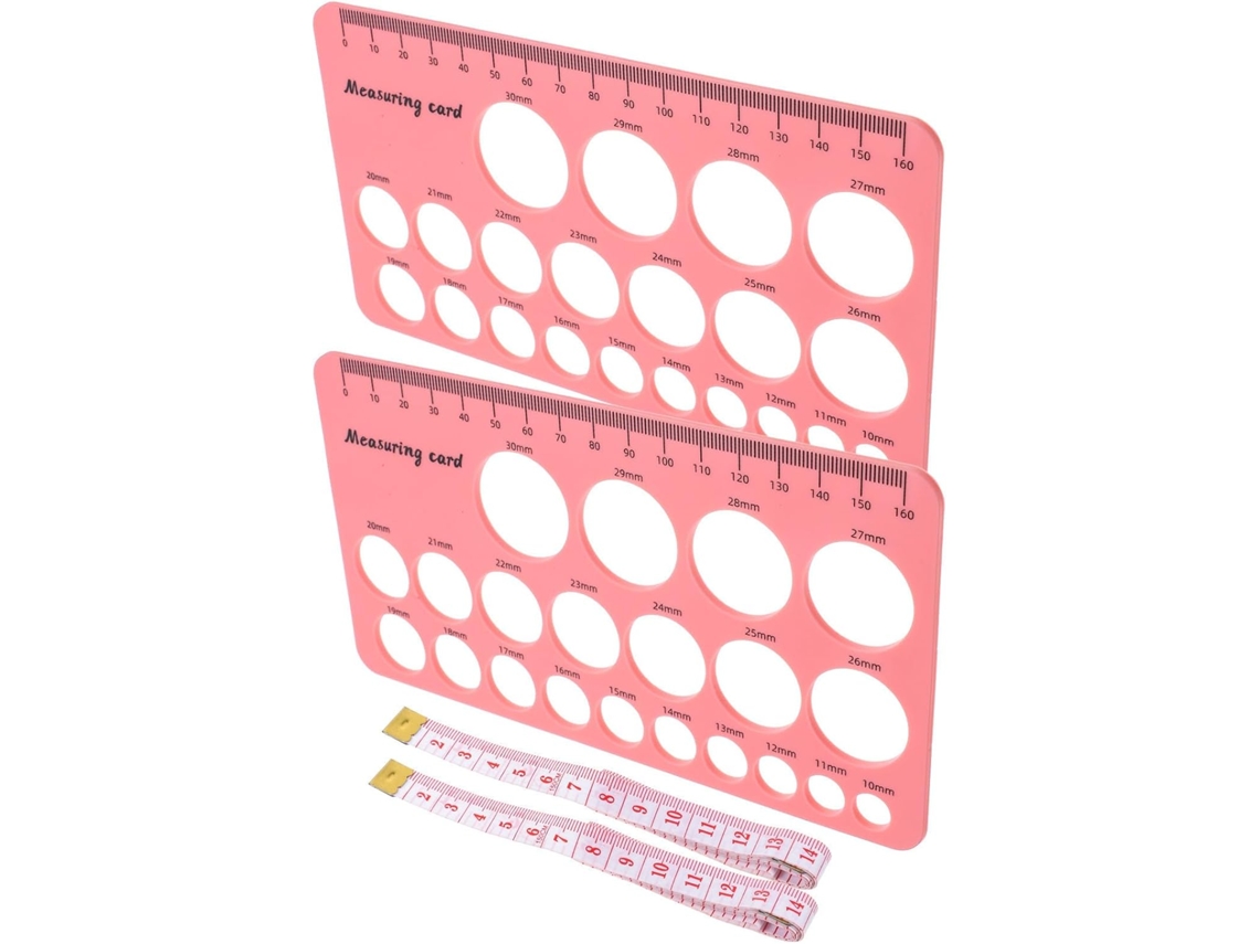 Flanges de ferramenta de medição pequenas em silicone e gabarito, design circular, simples e preciso para mais