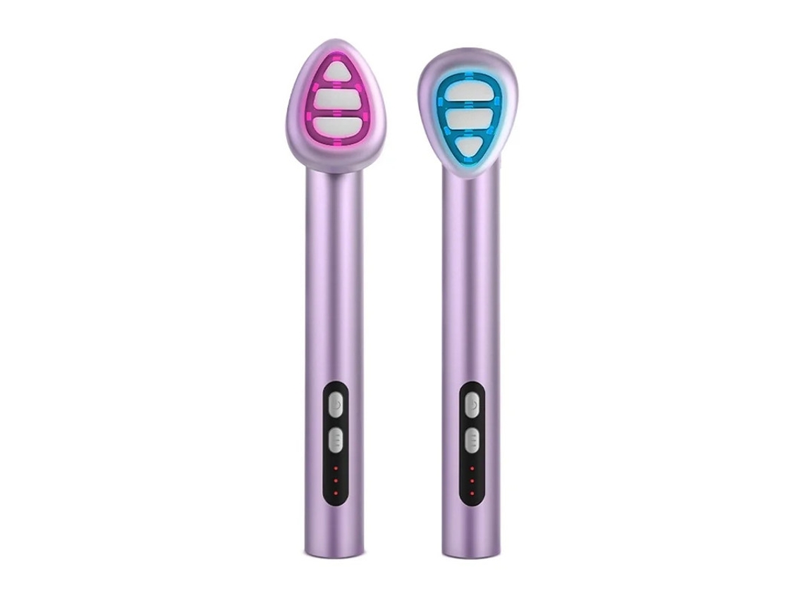 Terapia de Luz Vermelha de 7 Cores para Rosto e Pescoço Varinha Portátil de Luz Vermelha e Azul com Microcorrente Terapia de Luz Led para YIZHOOD