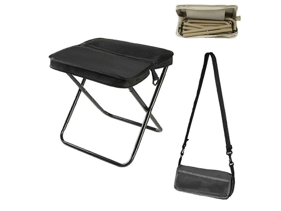 Cadeira AQUAFORGE dobrável para mochileiros, portátil, leve, com bolsa preta