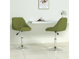 Vidaxl Cadeiras De Jantar Giratórias 2 Pcs Veludo Verde-claro